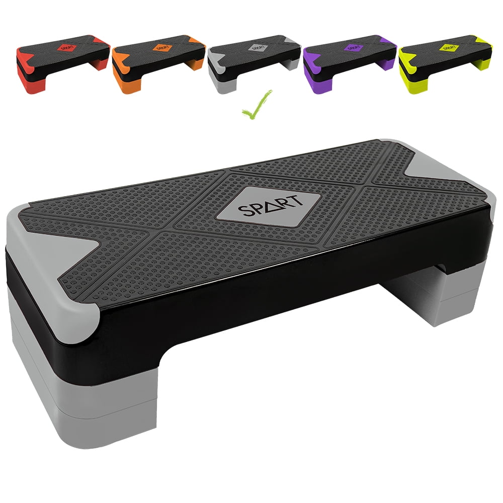 SPART Adjustable Workout Aerobic Stepper Step Platform Trainer with 4 Risers