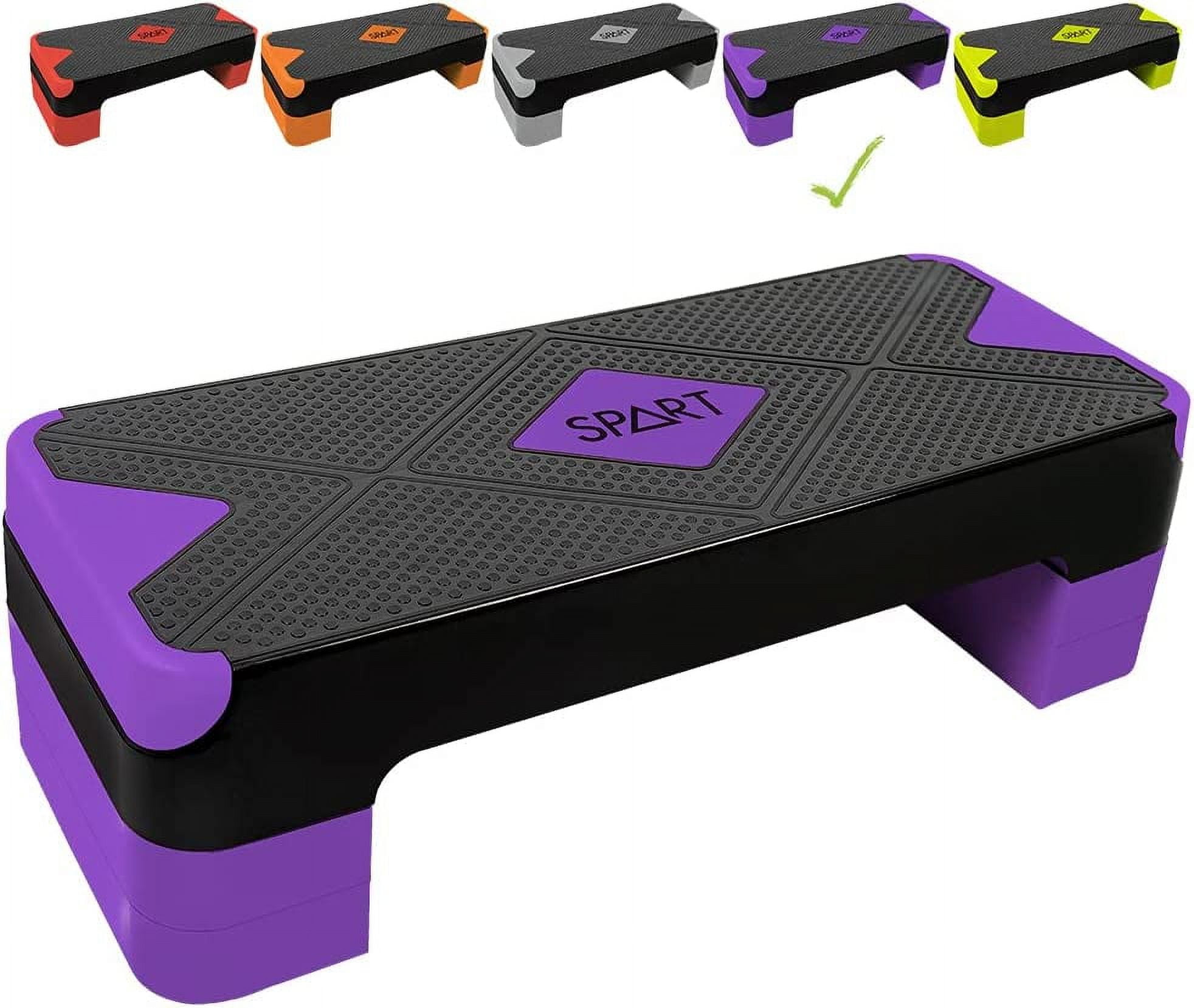 SPART Adjustable Workout Aerobic Stepper Step Platform Trainer with 4 ...