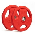 thumbnail image 1 of SPART Color Coded Diamond Weight Plate 2-Inch Rubber Coated Olympic Grip Plate, 1 of 8