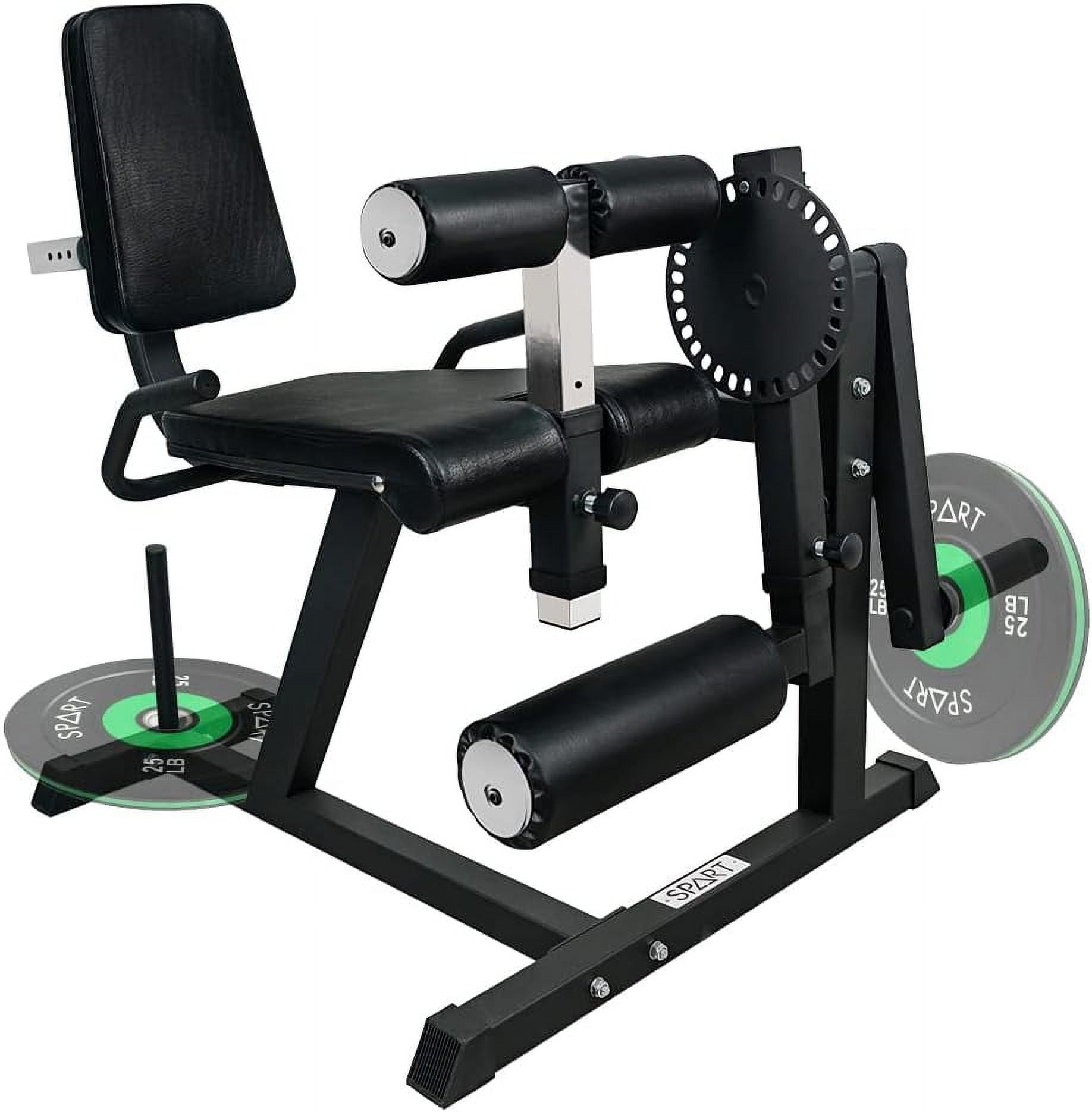 SPART Leg Extension and Leg Curl Machine, Adjustable Plate Loaded Lower