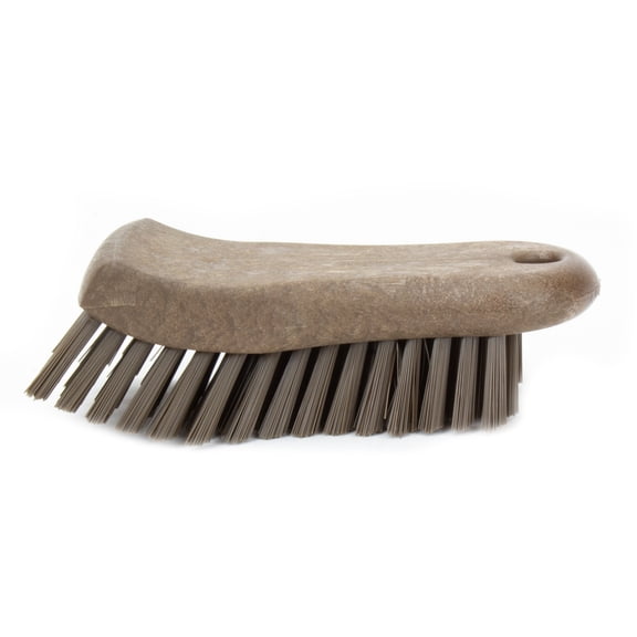 SPARTA Color Coded Hand Scrub Brush, 6", Brown