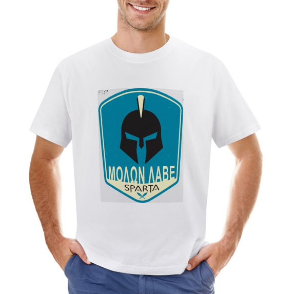 SPARTA Men’s Graphic T-shirt Vintage Short Sleeve Sport Tee White M
