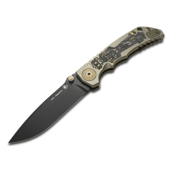 SPARTAN BLADES Harsey Cruciform Folder Frame Lock Polished 6AL4V Titanium & CPM MagnaCut Stainless Steel Pocket Knife