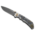 thumbnail image 1 of SPARTAN BLADES Harsey Cruciform Folder Frame Lock Polished 6AL4V Titanium & CPM MagnaCut Stainless Steel Pocket Knife, 1 of 3