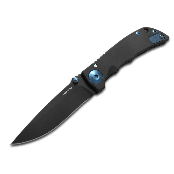 SPARTAN BLADES Harsey Folder 3.25 Frame Lock Black PVD Titanium & CPM MagnaCut Stainless Pocket Knife