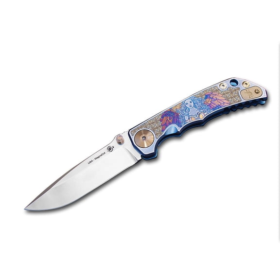 SPARTAN BLADES Harsey Folder Angel Edition Titanium & CPM MagnaCut Pocket Knife