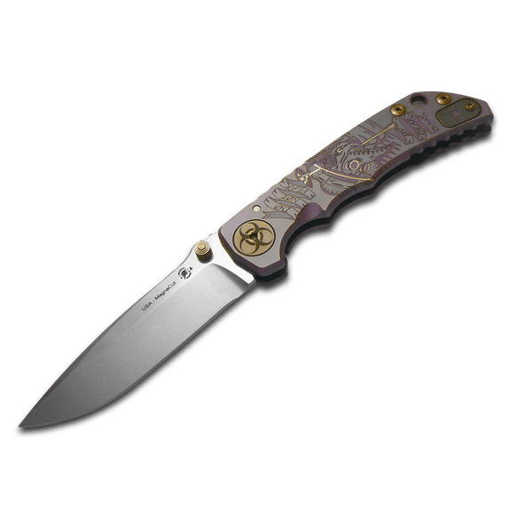 SPARTAN BLADES Harsey Folder Frame Lock Plague Doctor Edition Titanium & CPM MagnaCut Pocket Knife