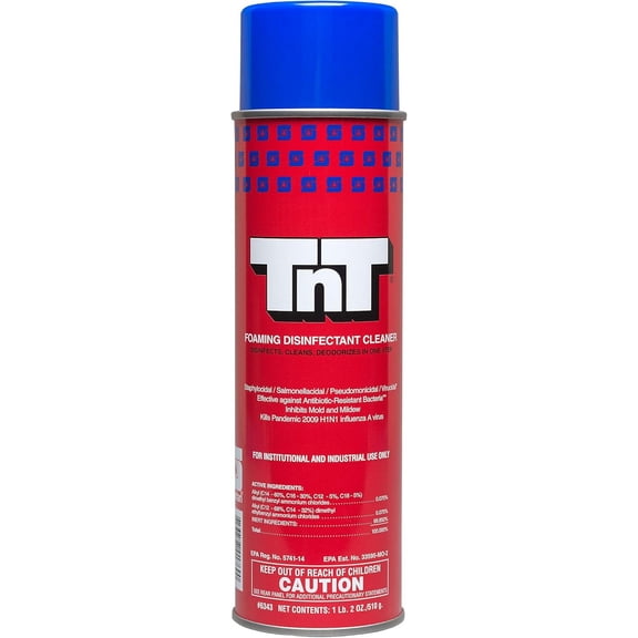 TnT Foaming Disinfectant Bathroom Cleaner Spray 20 oz Aerosol Case of 12 Cans