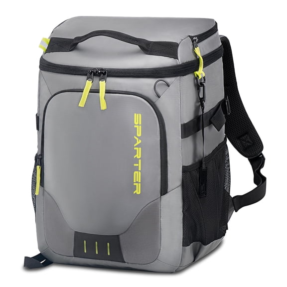 SPARTER Large Travel Backpack Cooler, Insulated Leakproof 45 Can Soft Sided Cooler Bag Waterproof Beach Camping Pack, 2 Compartments Black