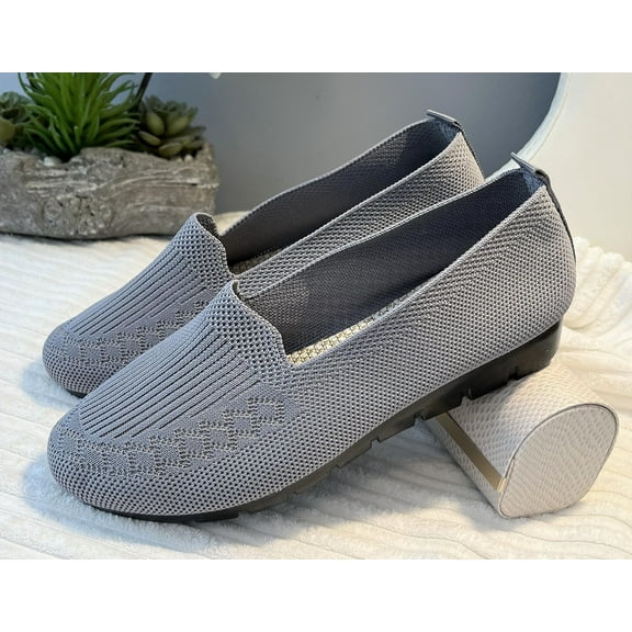 SPATI Women's Knitted Flat Shoes - Lightweight Loafers