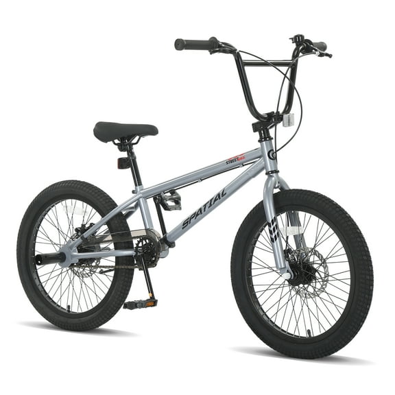 SPATIAL 20" BMX Bicycle,Fits Rider for 4'3" - 5'4", Dual Disc Brakes BMX Bikes,2 Pegs Single Speed Bike