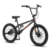 SPATIAL 20" BMX Bicycle,Fits Rider for 43" - 54", Dual Disc Brakes BMX Bikes,2 Pegs Single Speed Bike