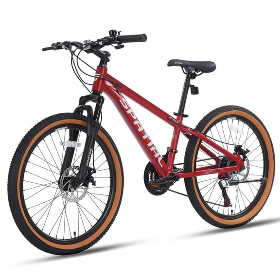 SPATIAL 24 inch Mountain Bicycle for Teenagers,21-Speed Gears MTB Mountain Bikes,Aluminum Frame Dual Disc Brakes