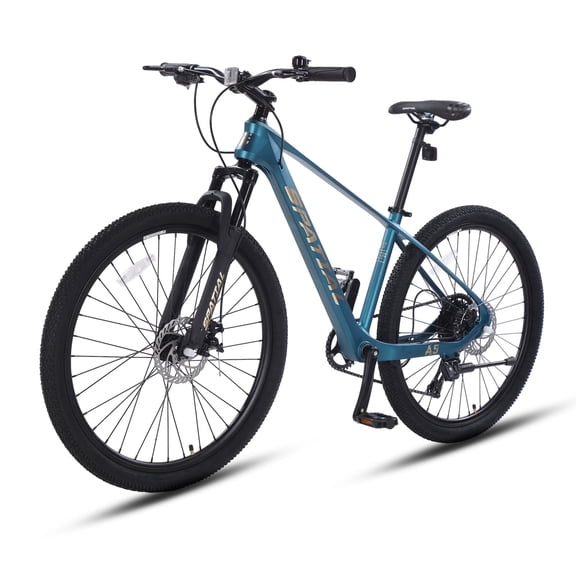 SPATIAL 27.5 inch Mountain Bike,8 Speeds Lightweight Magensium Frame Mountain Bicycle,Fits Men Women Teenagers Adult Disc Brake MTB Bicycles,Blue