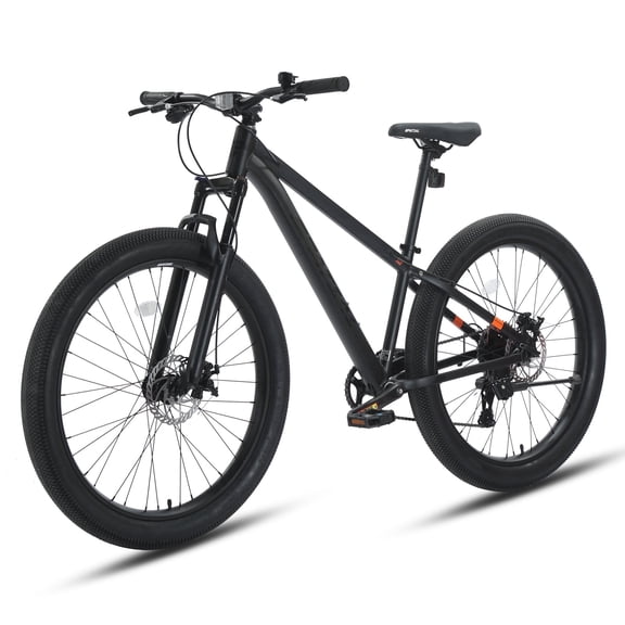 SPATIAL 27.5 inch Pro Fat Mountain Bike for Adult,9-Speed Gears MTB Mountain Bikes,Aluminum Frame Dual Disc Brakes,Black