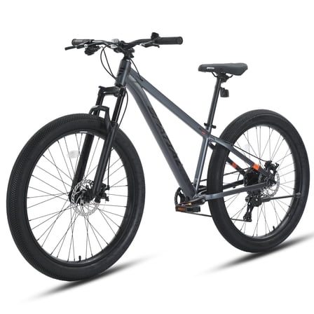 SPATIAL 27.5 inch Pro Fat Mountain Bike for Adult,9-Speed Gears MTB Mountain Bikes,Aluminum Frame Dual Disc Brakes,Dark Gray