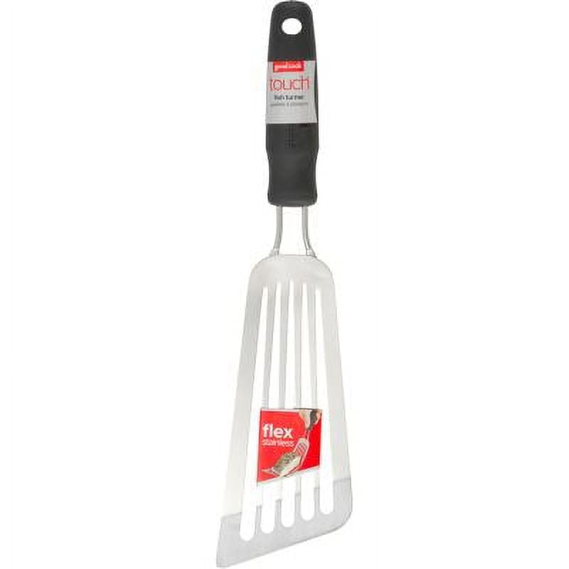 Stainless Steel Flex Fish Turner with Black Handle