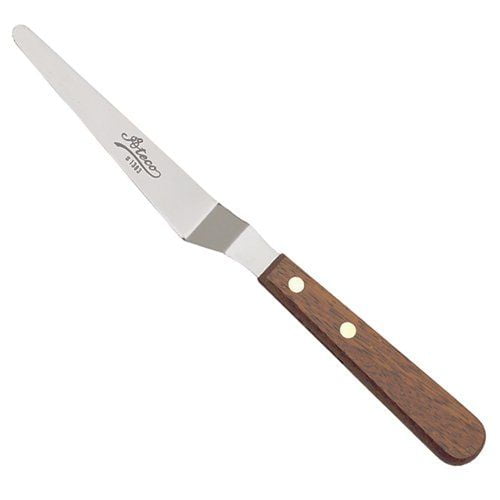 Harold Import Ateco Offset Icing Spatula with Wood Handle