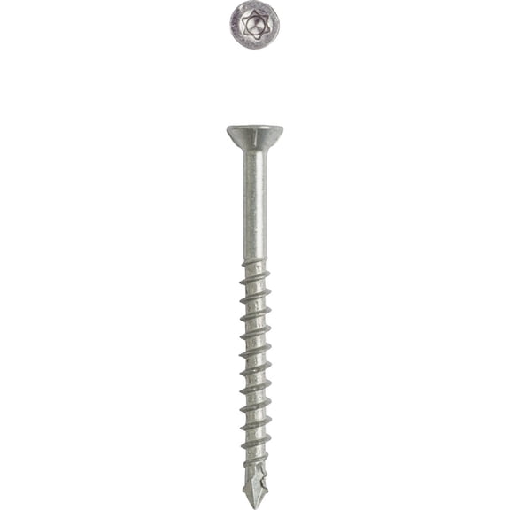 SPAX MDF Wood Screws 4351010350404 - Steel, Silver Finish, Easy Installation - 6 x 1-1/2 In