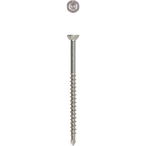 SPAX MDF Wood Screw - Steel, Silver Finish, Easy Installation - 8 x 2-1/2 In.