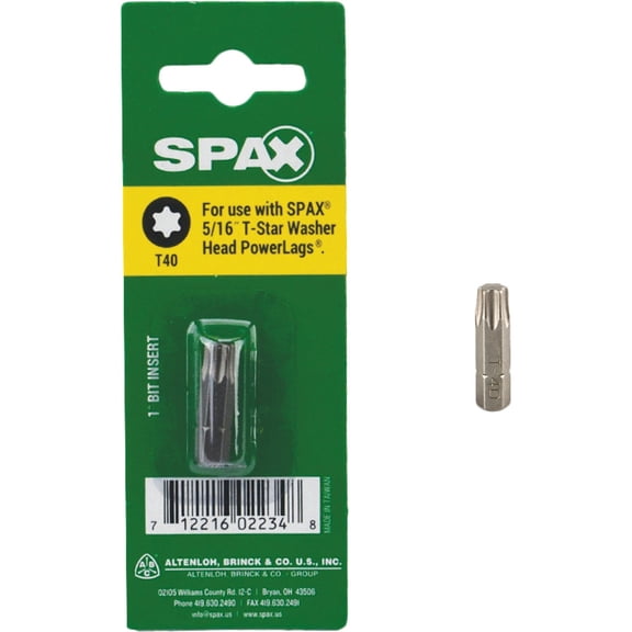SPAX 5000002016409 BIT Screws, T40