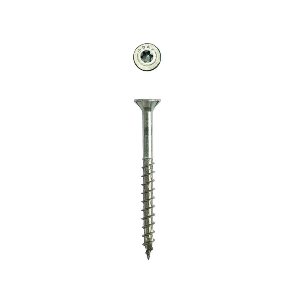 SPAX #8 x 2" Exterior Flat Head Deck Wood Screws Construction Torx T-Star Plus Pack of 5/770 Total /154 EA Pack Bit Included Rust Resistant