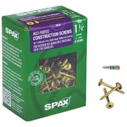 PrimeSource Interior Washer Head Multi-Material Construction Screw - Wood, 8x1-1/4, Yellow   Construction & DIY Use, Standard Hardware Spec