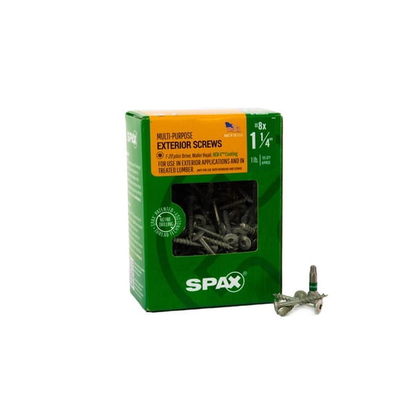 Spax 5041894 Multi-Material No. 8 x 1.25 in. T-20 Plus Wafer Head Construction Screws, Silver- 1 lbs - Pack of 195
