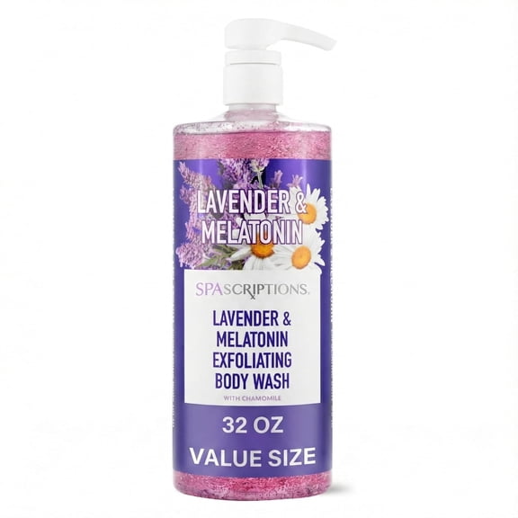 SpaScriptions Lavender & Melatonin Exfoliating Body Wash 32 fl oz