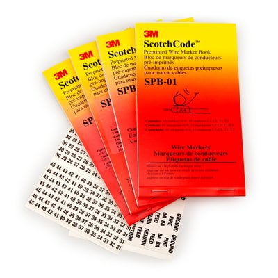 SPB-06 Wire Marker Book: 150 each: T1, T2, T3