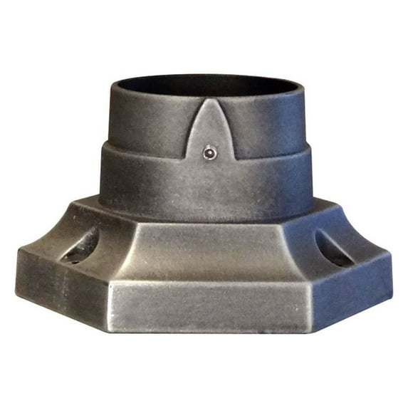 Outdoor Accessories SPB-170-SW Aluminum Stub Post Base - Swedish Silver