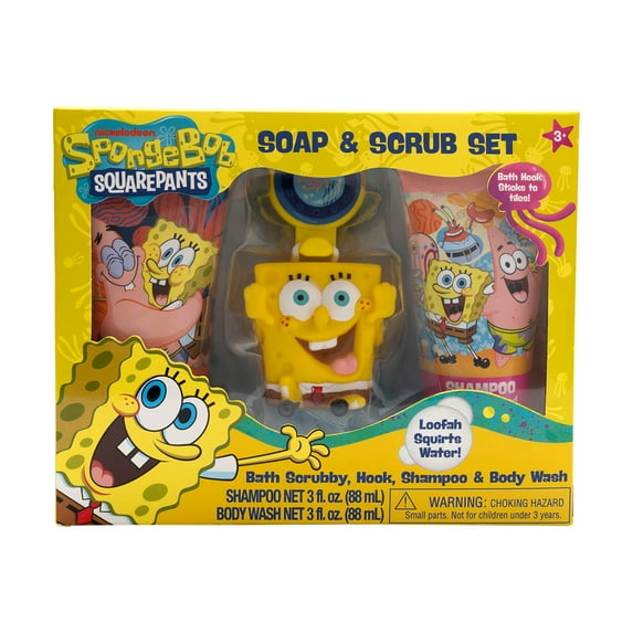 Spongebob Squarepants Soap and Scrub, 3 Pieces