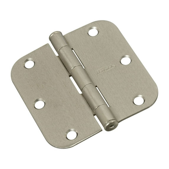 SPB512R5/8 3" x 3" 5/8R Hinge 1/pk - Satin Nickel