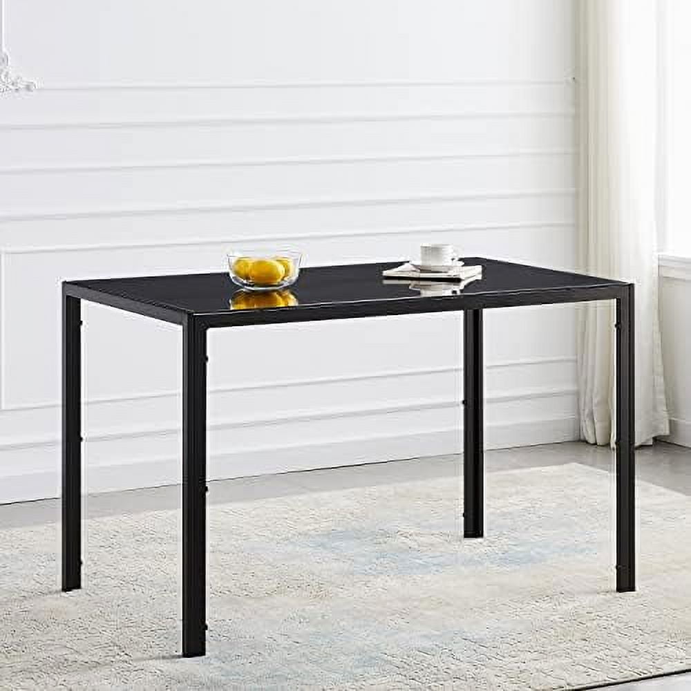 SPBOOMlife Black Marble Dining Table with MDF Top and Metal Frame ...