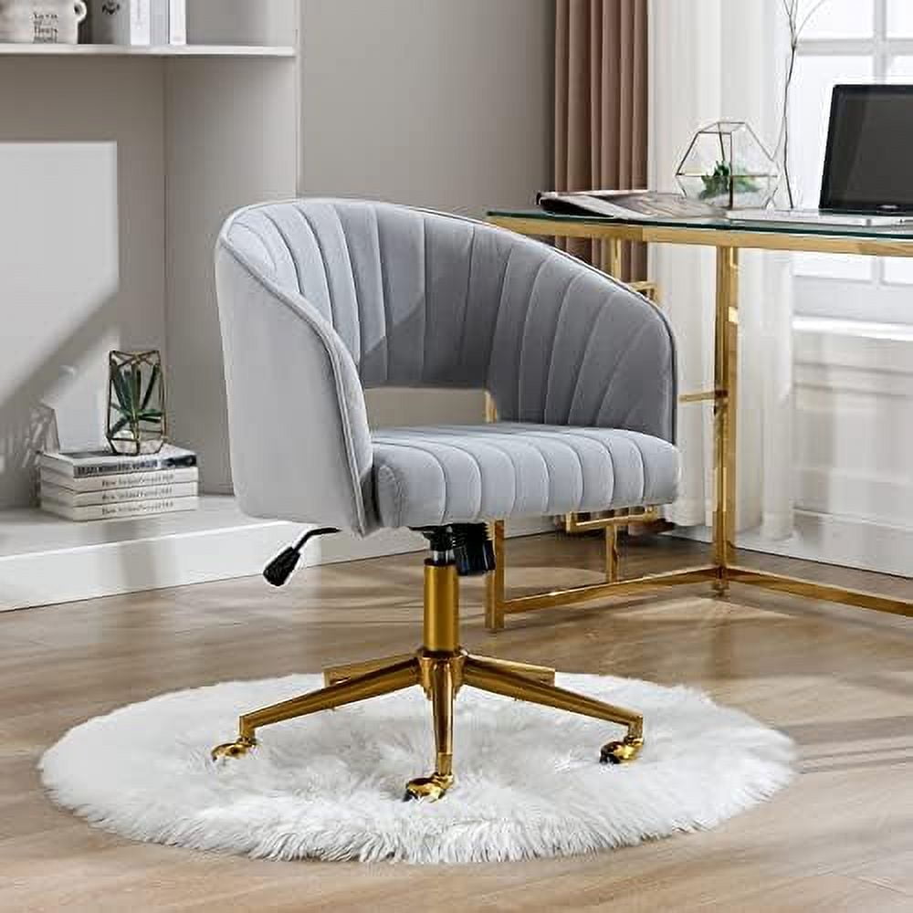 SPBOOMlife Desk Chair with Wheels Velvet Home Office Chair Swivel