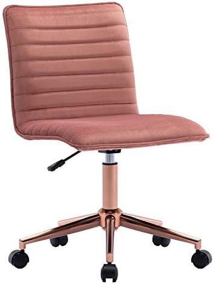 SPBOOMlife Duhome Velvet Fabric Office Chair Armless Swivel Computer
