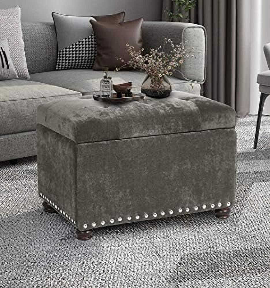 SPBOOMlife Ottoman Bench Foot Stool Coffee Table with Lift Top (Gray