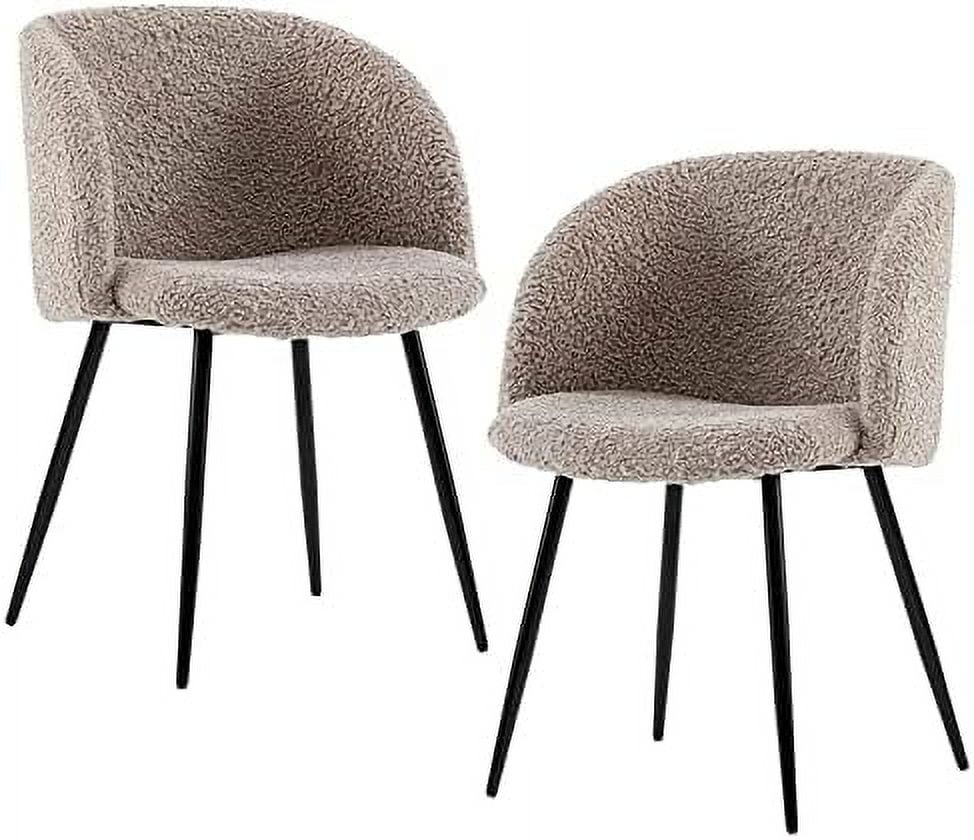 SPBOOMlife Sherpa Dining Chairs Upholstered Living Room Chairs Accent ...