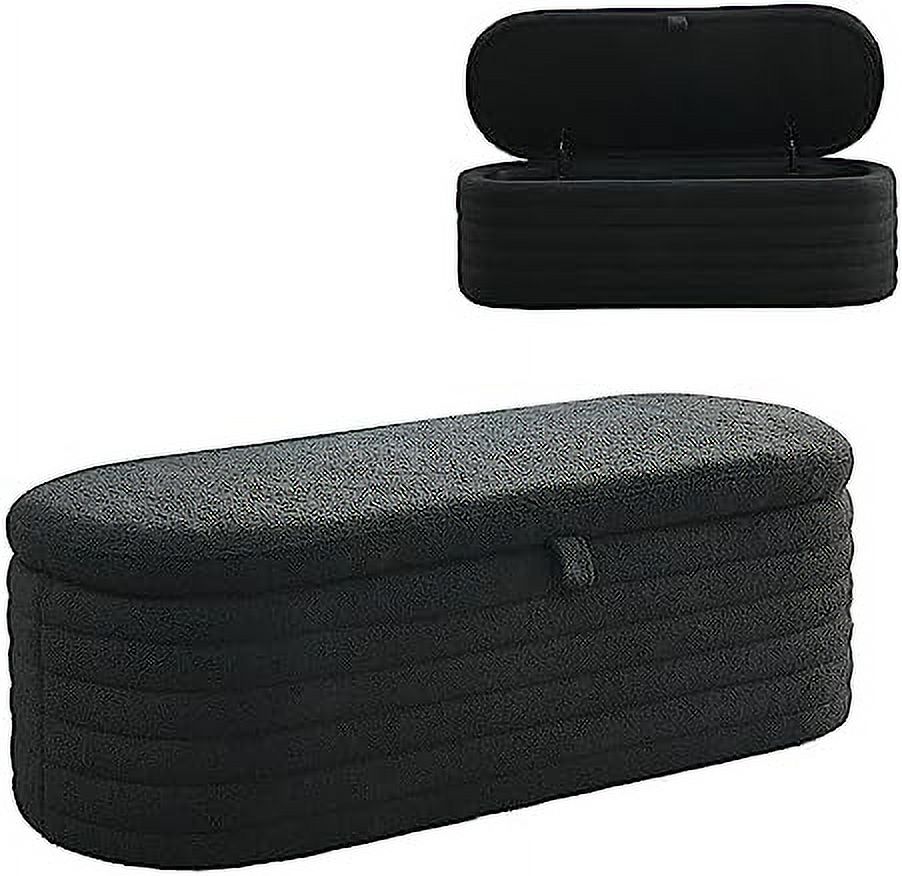 SPBOOMlife Teddy Bedroom End of Bed 38.9" Faux Fur Ottoman Bench with