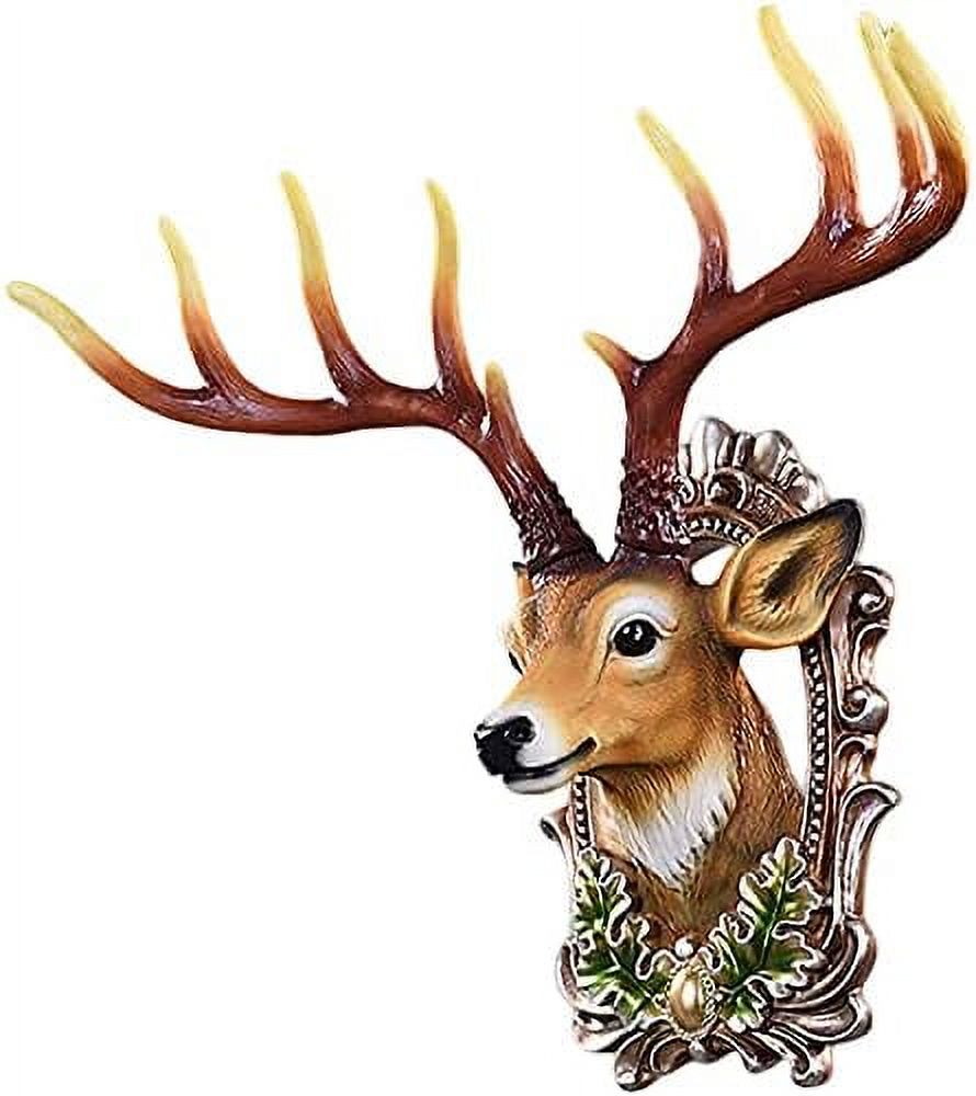 SPBOOMlife Wall Mounted Deer Buck Fake Head， Wall Mounted Animal Heads