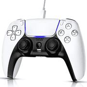 SPBPQY Game Controller for P5/Slim, High Precision Motion Sensing System, Dynamic Feedback,, White