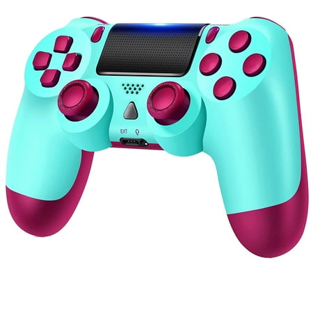 SPBPQY Wireless Controller Compatible with P4/Slim/Pro,with Dual Vibration Game Joystick,Berry Blue