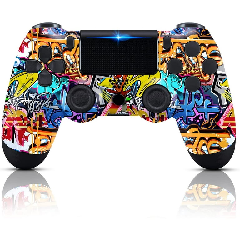 Wireless Controller Compatible with PS4/Pro/Slim/PC, Game Remote, graffiti Walmart.com