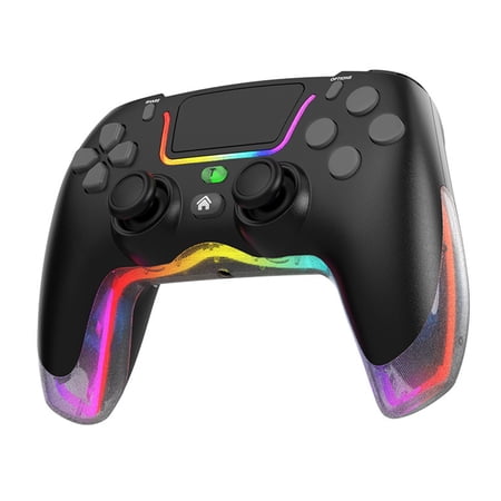 SPBPQY Wireless Controller for P4 with RGB LED Button Backlight Compatible with P4 /Slim/Pro/PC