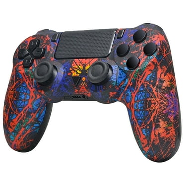 SPBPQY Wireless Game Controller Compatible with P4 Windows 10/8/7/XP, PC Laptop-Red Spider Web