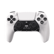 SPBPQY Wireless Game Controller for P5/Slim/Pro/PC with Dual Vibration & 6-Axis Sensor, White