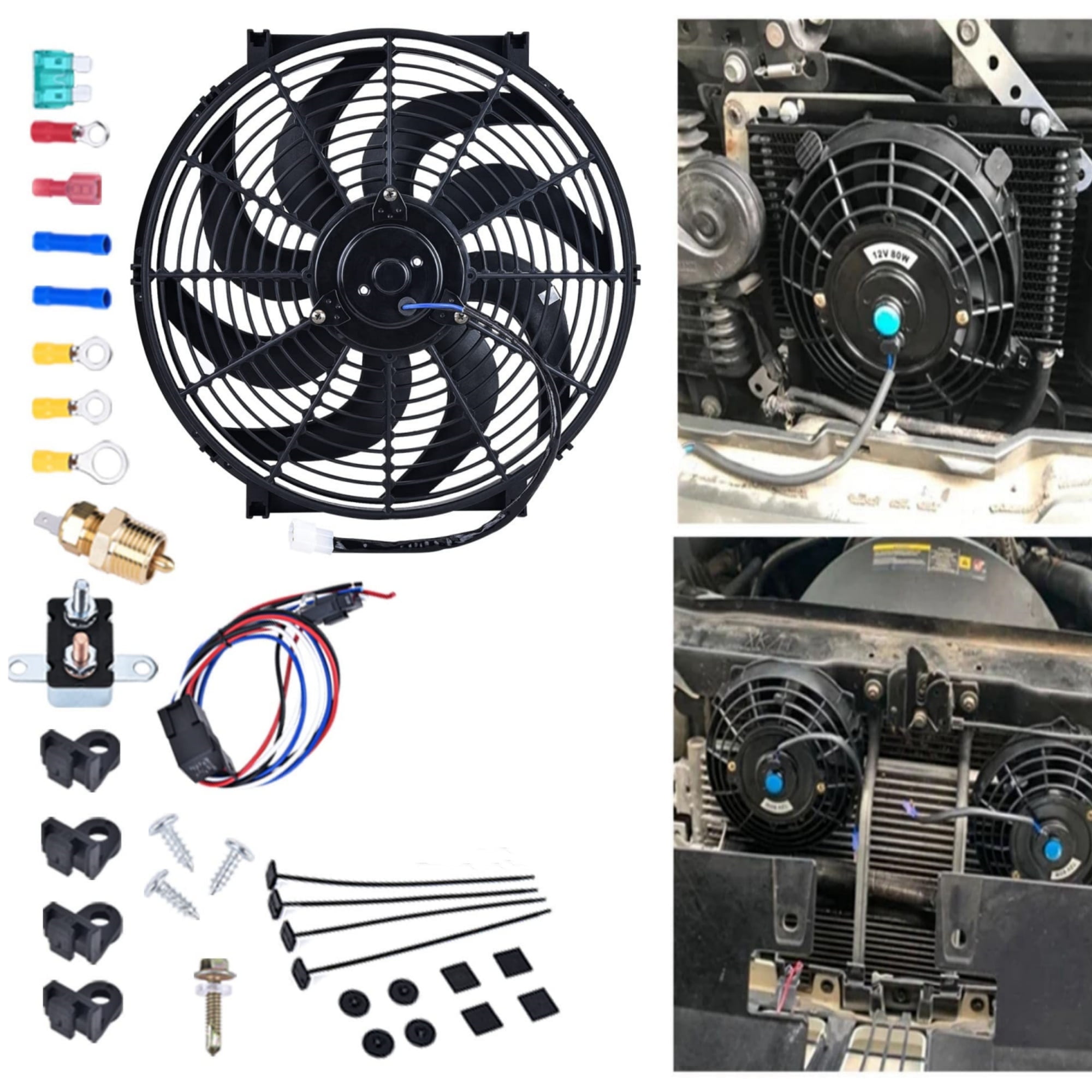 SPBREW High Performance 14 Inch 12V 160W Electric Radiator Cooling Fan ...