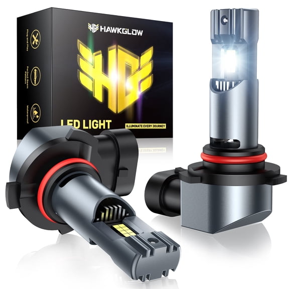 SPBTAR C7F LED Headlight Bulbs, 2 Pcs LED Headlight 9006/HB4 64W Bulbs，6500K 32000LM IP68 Waterproof LED Headlight for Cars, White