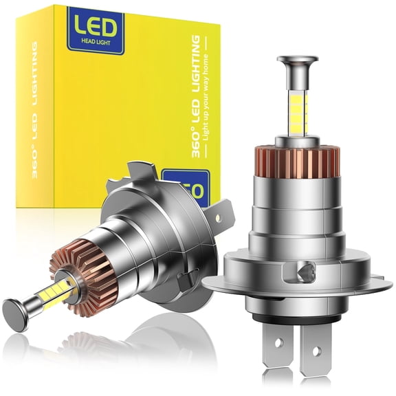 SPBTAR LED Headlight Bulbs, 2 Pcs LED Headlight T6F H7 60W Bulbs, 360° Full IIlumination 6500K 20000LM IP68 Waterproof LED Headlight for Cars, White