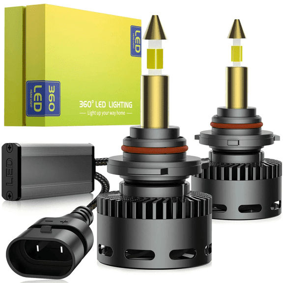 SPBTAR RD09 LED Headlight Bulbs, 2 Pcs LED Headlight 9005/HB3 130W Bulbs, 360Full Illumination 6500K 24000LM IP68 LED Headlight Bulbs